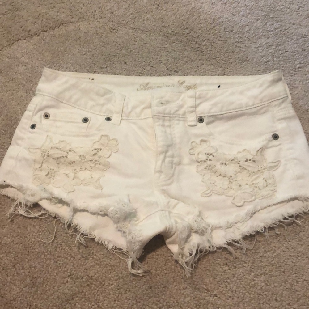 American Eagle White Shorts